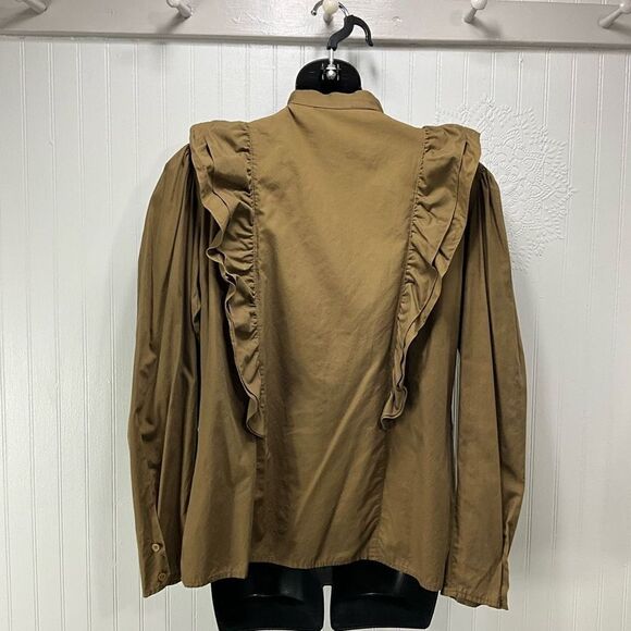 VINTAGE 80’s Saks Fifth Avenue Ruffle Blouse - Picture 3 of 4